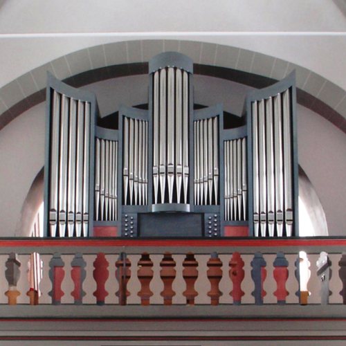 Maler Bielefeld, Denkmalpflege: Farbfassung der Orgel in der Ev. Dorfkirche in Bausenhagen durch Stenner und Keitel