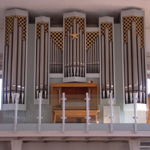 Maler Bielefeld, Denkmalpflege: Farbgebung der Orgel in der Kath. St. Dyonisiuskirche in Enger durch Stenner und Keitel