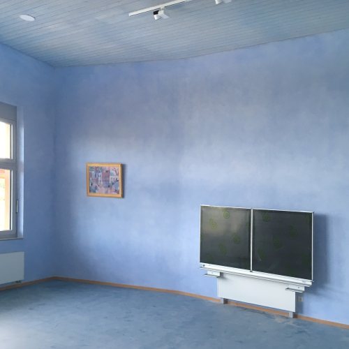 Maler Bielefeld, Innenraum: Klassenraum / Lasurfarbgestaltung